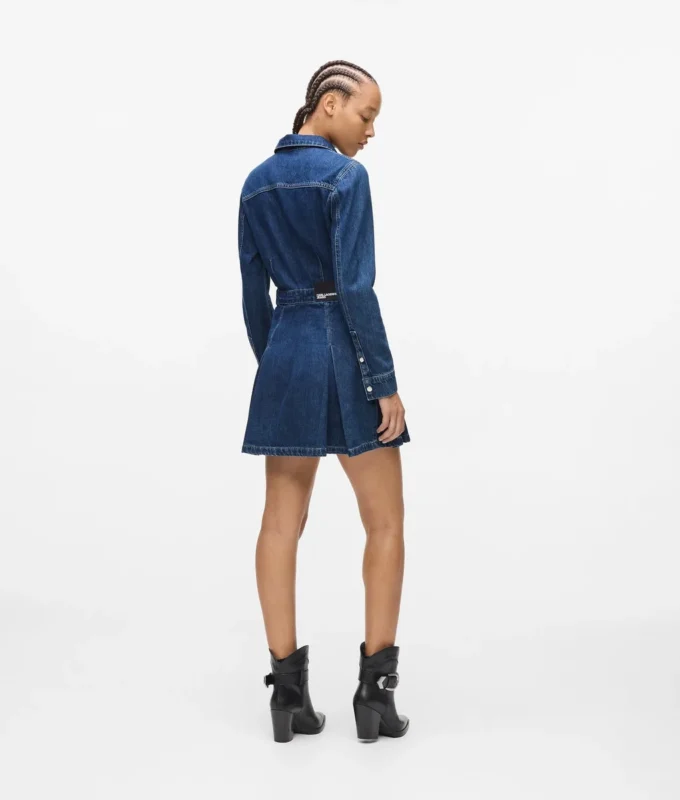 Denim jurk met studs