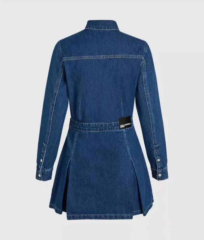 Denim jurk met studs