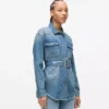 Denim overhemd met riem