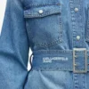 Denim overhemd met riem