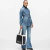 Denim overhemd met riem