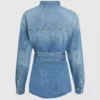 Denim overhemd met riem