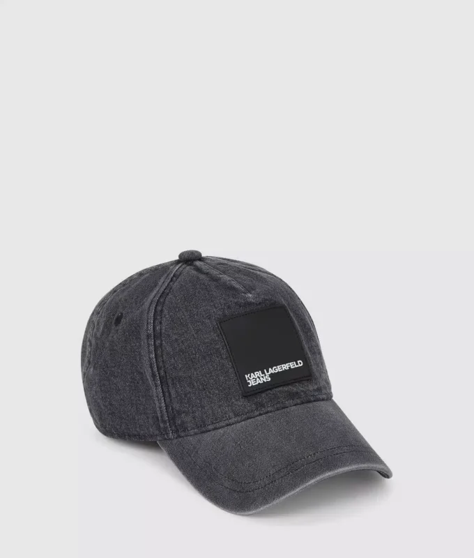 Denim pet met boxlogo