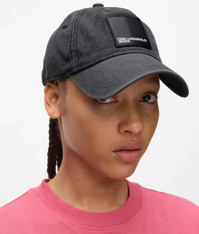 Denim pet met boxlogo