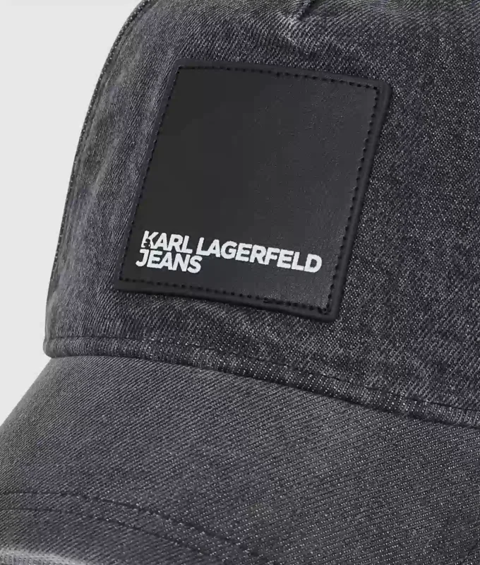 Denim pet met boxlogo