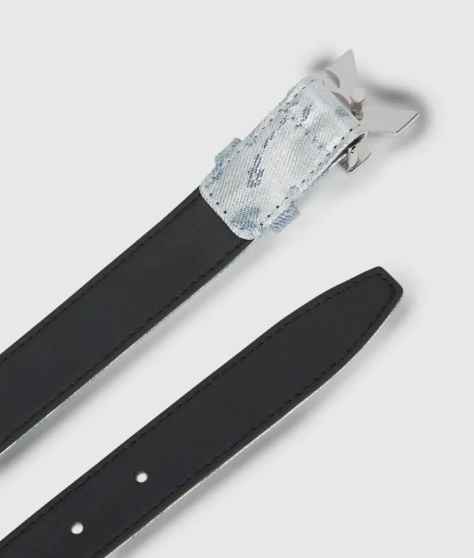 Denim riem met K-logo