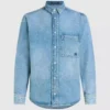 Denim shirt met lange mouwen