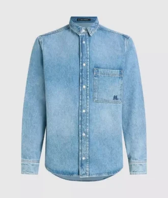 Denim shirt met lange mouwen