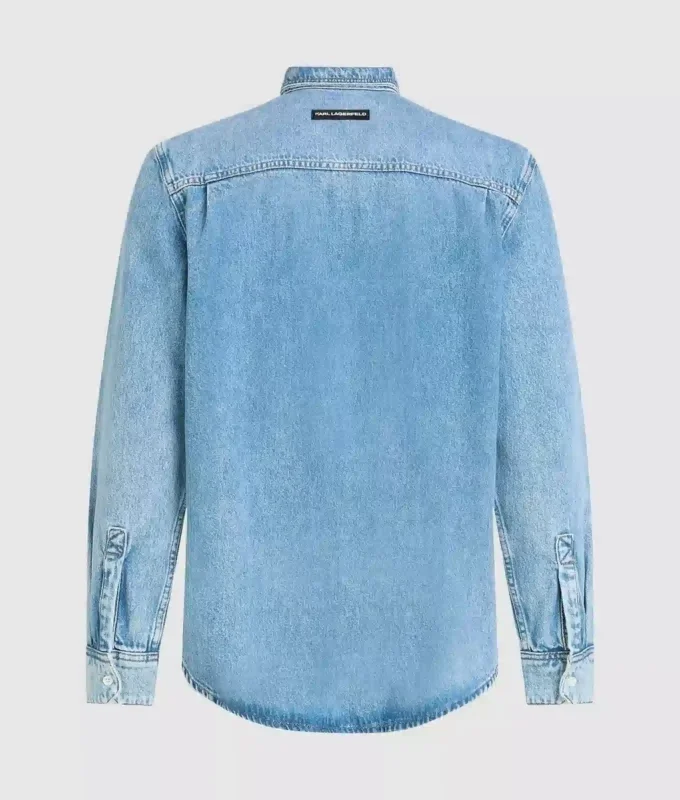 Denim shirt met lange mouwen