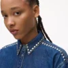 Denim shirt met studs