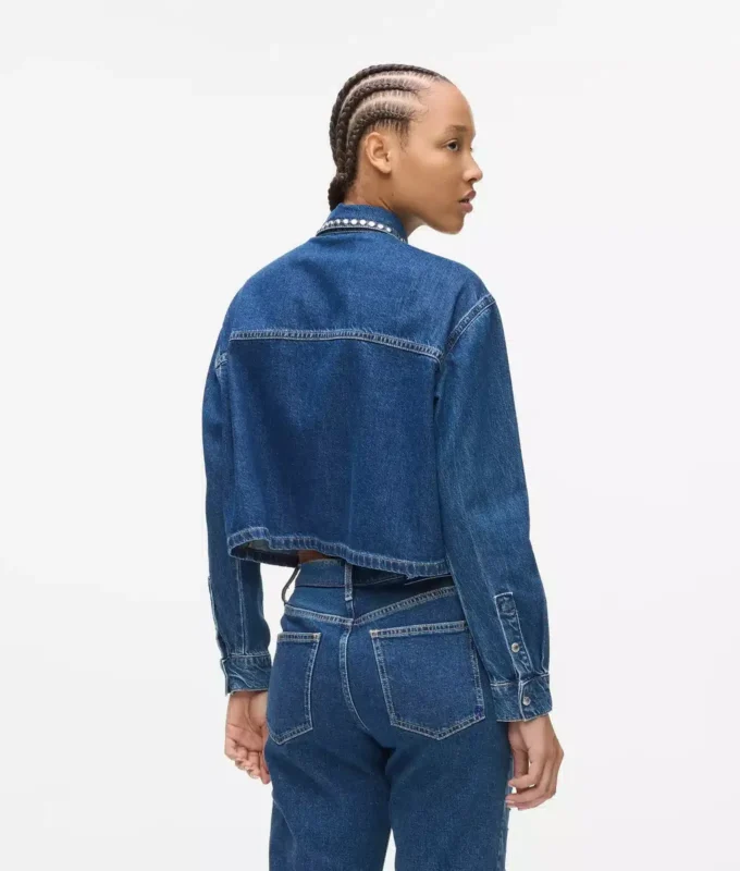 Denim shirt met studs