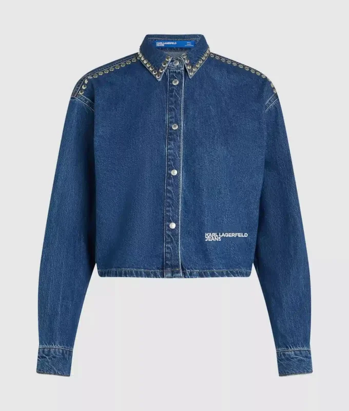 Denim shirt met studs