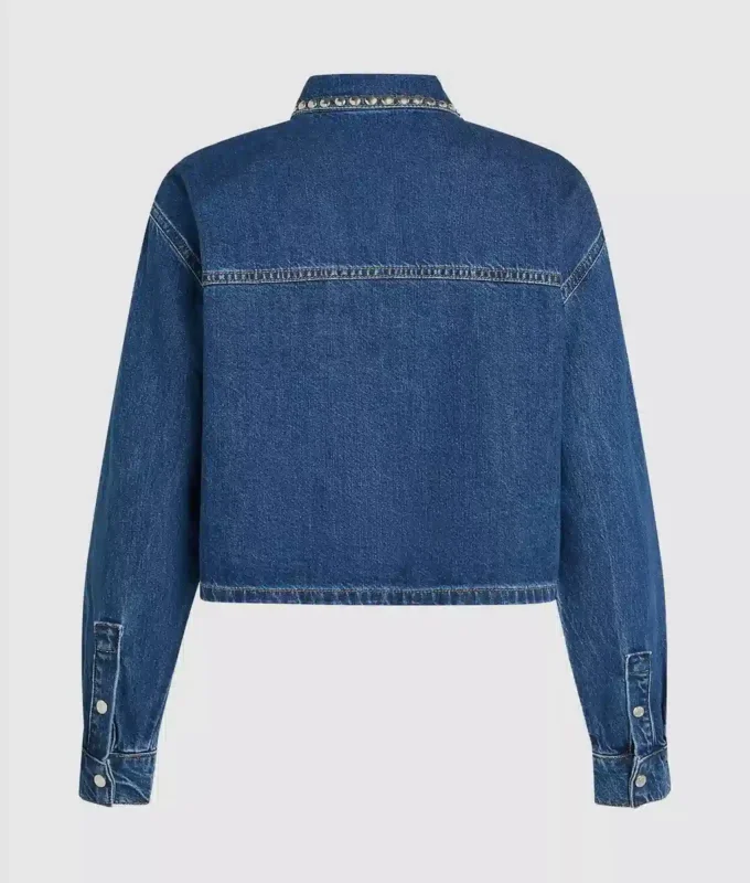 Denim shirt met studs