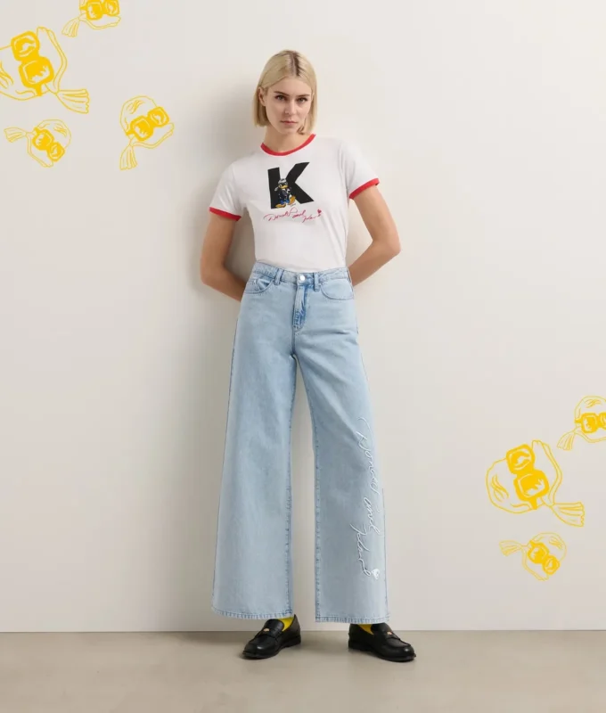 DISNEY X KL JEANS MET WIJDE PIJP
