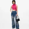 Distressed gebreide top