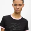 Exclusief T-shirt met strass-autograaf