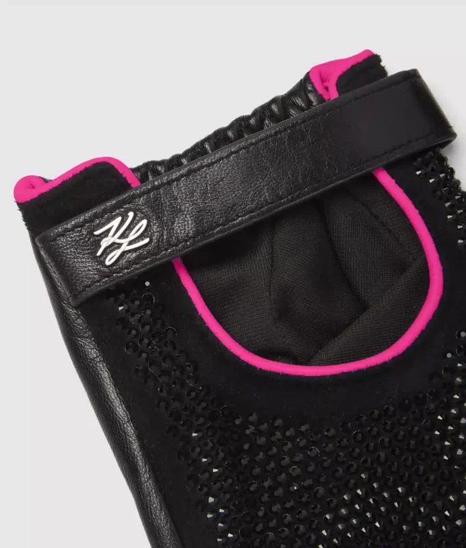Exclusieve K/Autograph vingerloze handschoenen met strass