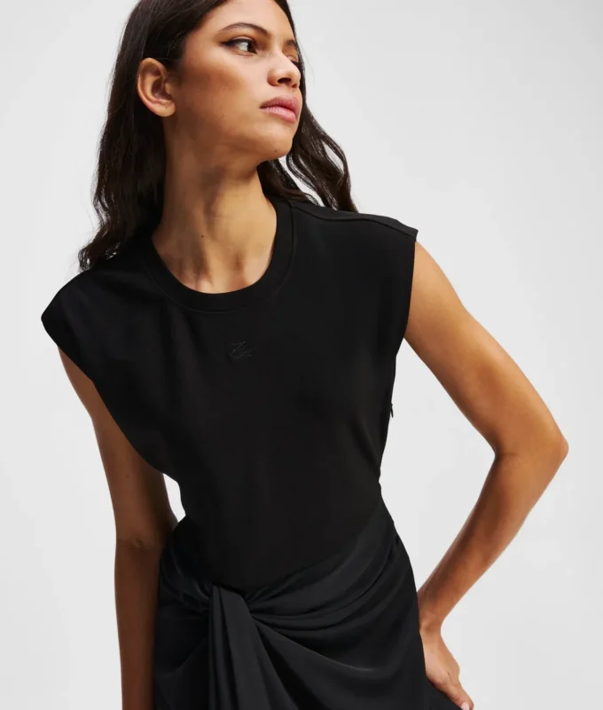 FABRIC MIX DRESS