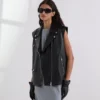 FAUX-LEER GILET