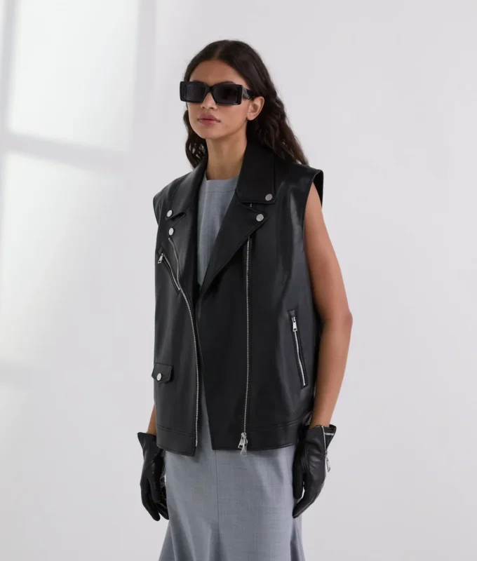 FAUX-LEER GILET