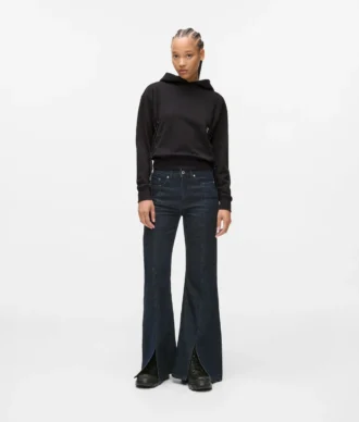 Flared jeans met gespleten zoom
