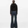 Flared jeans met gespleten zoom