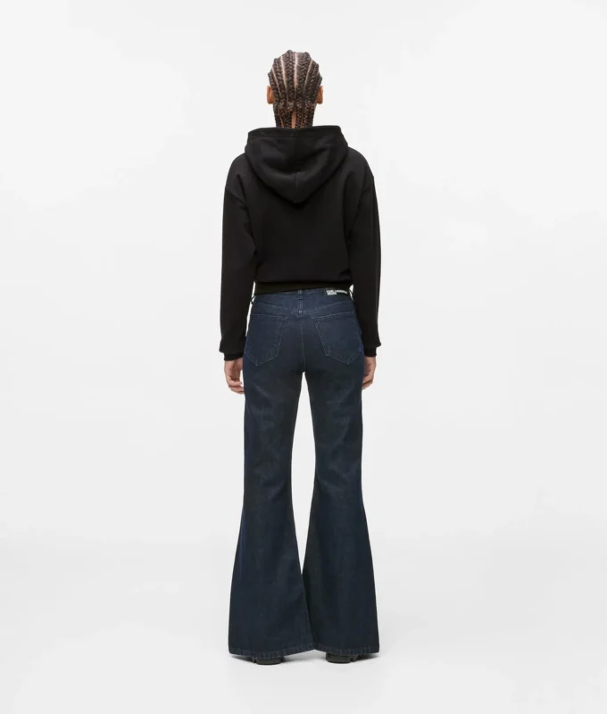 Flared jeans met gespleten zoom