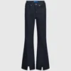 Flared jeans met gespleten zoom