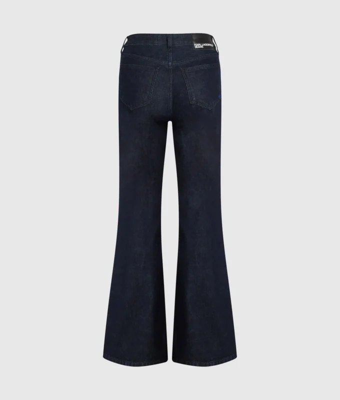 Flared jeans met gespleten zoom