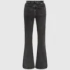 Flared jeans met hoge taille en naden