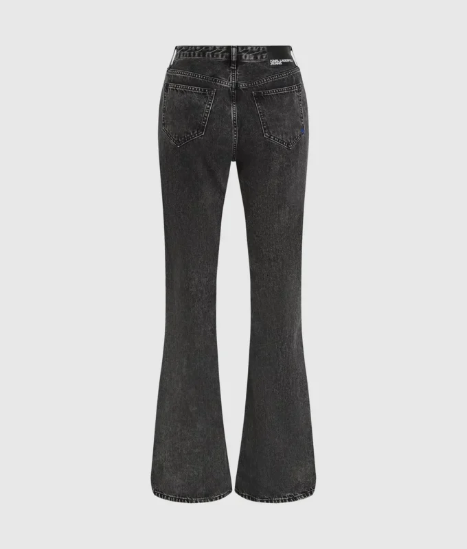 Flared jeans met hoge taille en naden
