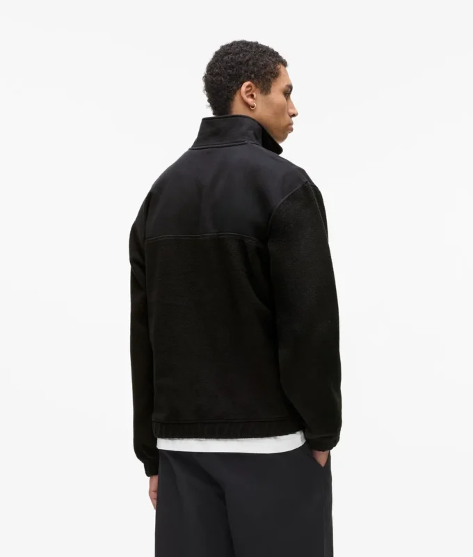 Fleece sweatshirt met halve rits