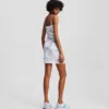 FLORAL-PRINT MESH DRESS