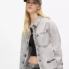 Gebleekt denim overhemd