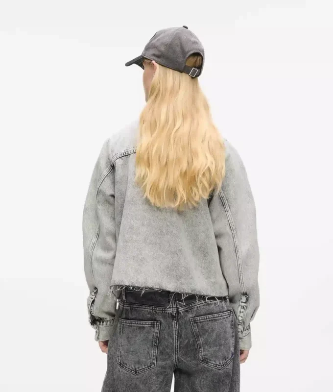 Gebleekt denim overhemd