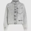 Gebleekt denim overhemd