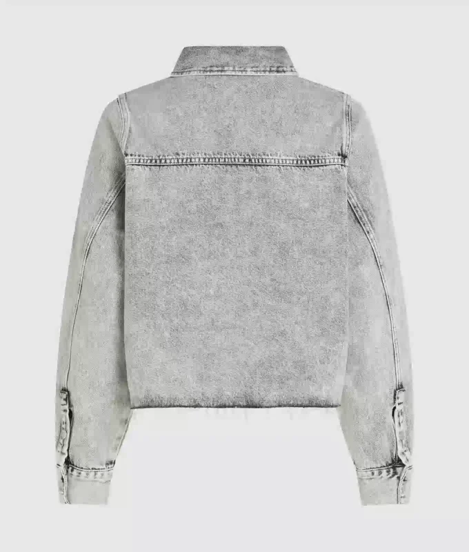 Gebleekt denim overhemd