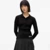 Gebreid poloshirt met lange mouwen
