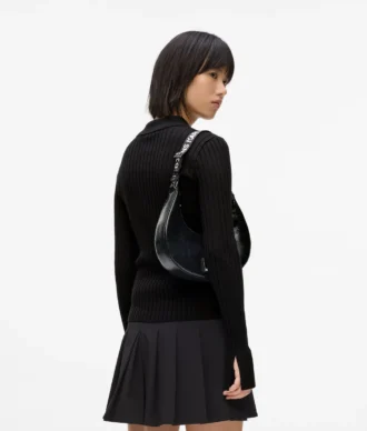 Gebreid poloshirt met lange mouwen