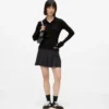 Gebreid poloshirt met lange mouwen