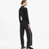 Gebreide broek met bouclé-details