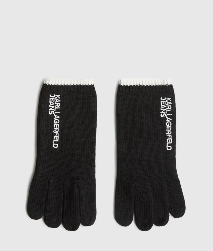 Gebreide handschoenen met logo