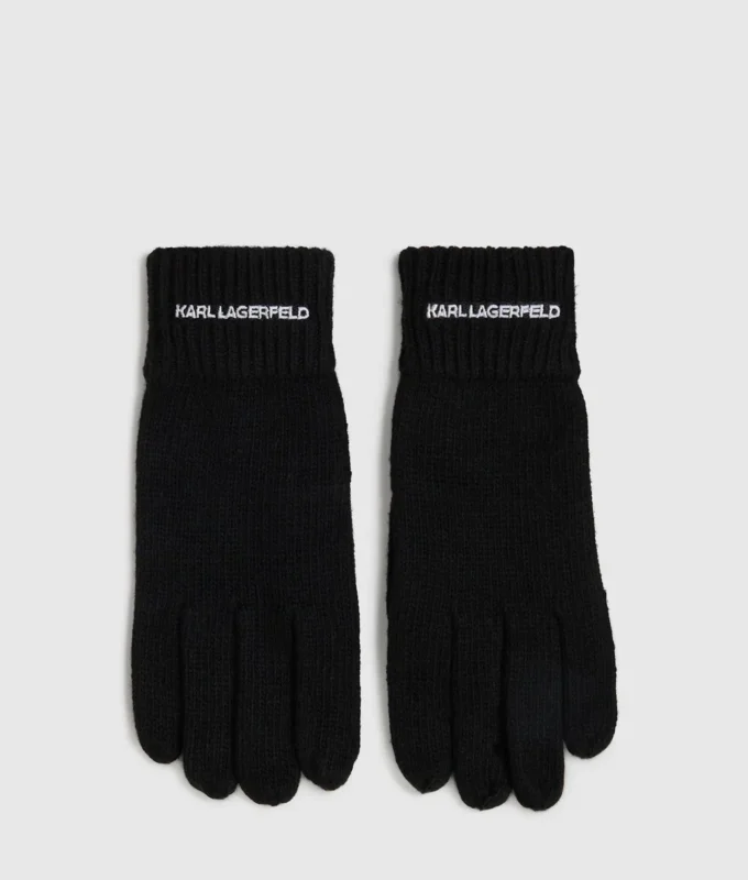 Gebreide handschoenen met logo
