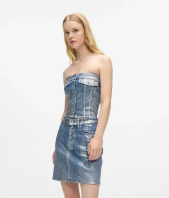 Gecoate denim bustier