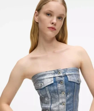 Gecoate denim bustier