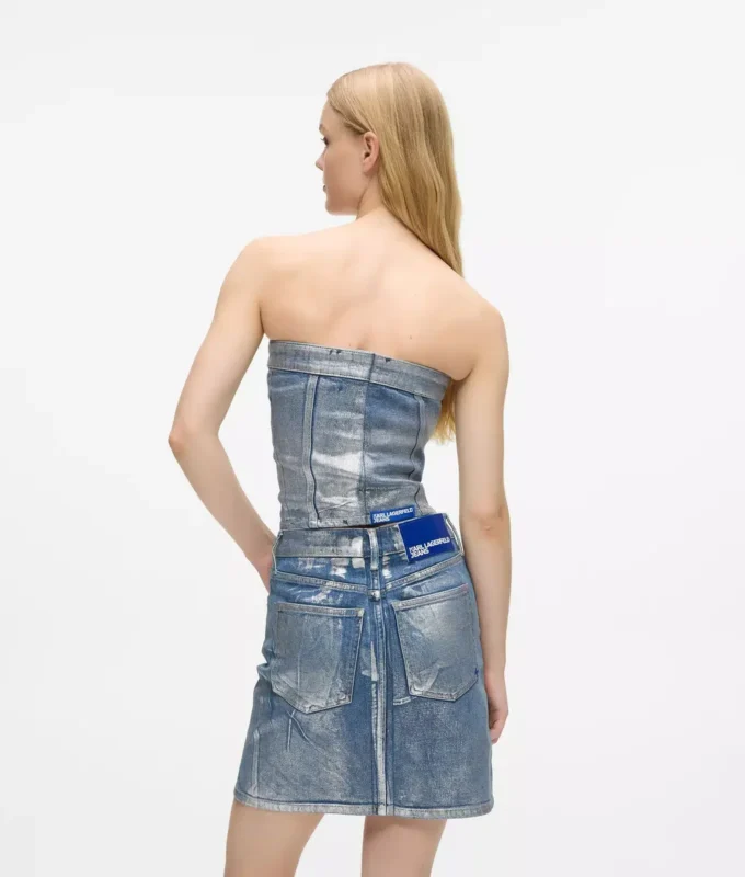 Gecoate denim bustier