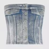 Gecoate denim bustier