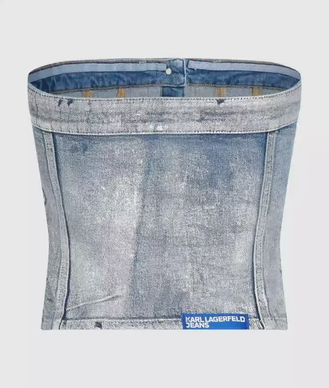 Gecoate denim bustier