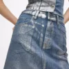 Gecoate denim minirok