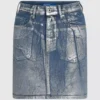 Gecoate denim minirok